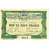 2 Francs - Chambre de Commerce du Tréport 76