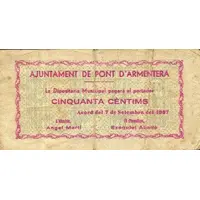 50 Céntimos Pont d'Armentera