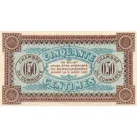 50 Centimes - Chambre de Commerce d'Auxerre [89]