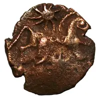 Bronze with running character and stars