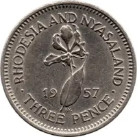 3 Pence - Elizabeth II 1st portrait