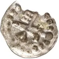 Denier Bracteate - Anonymous Sword left, key right and up