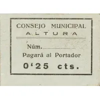 25 Céntimos Altura
