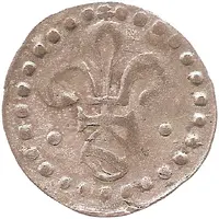 1 Pfennig 'Lilienpfennig' shield angled at left