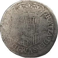 Teston - Henri II and Marguerite of Valois 4 Arms shield