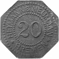 20 Pfennigs - Bremen Heymann & Neumann
