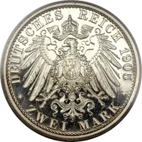 2 Marks - Charles Günther Silver Jubilee, thin rim