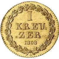 1 Kreuzer - Frederick August and Frederick William Gold pattern strike