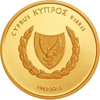 20 Euros 50th Anniversary of the Central Bank of Cyprus - gold
