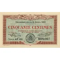 50 Centimes - Chambre de Commerce de Chambéry [73]