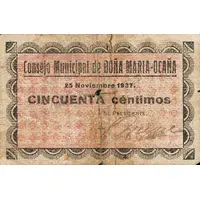 50 Céntimos Doña María-Ocaña