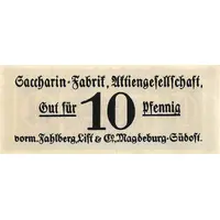 10 Pfennig Saccharin-Fabrik AG