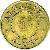 1 Franc Alhambra - Alger