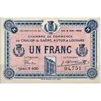 1 Franc - Chambre de Commerce de Chalon-sur-Saône Autun et Louhans [71]