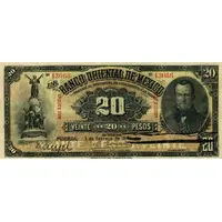 20 Pesos El Banco Oriental de Mexico