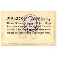 50 Pfennigs Vorschuss-Verein