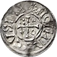 Denier - Henry II Regensburg mint, temple