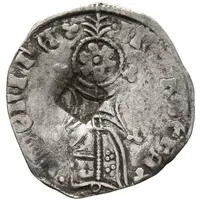 Dinar - Stefan Uroš IV Dušan Helmet, Serbian countermarked