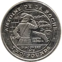 2 Pounds - Elizabeth II Discovery of South Georgia