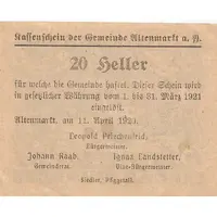20 Heller Altenmarkt a. d. Ysper
