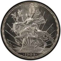 1 Peso Pattern, Caballito, Raised Letter Edge, Silver