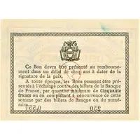 2 Francs - Chambre de Commerce de Béthune 62