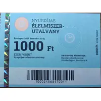 1000 Forint - Élelmiszer utalvány