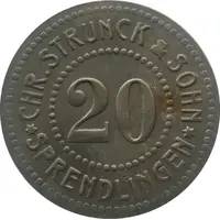 20 Pfennig - Sprendlingen Chr. Strunck and Sohn