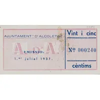 25 Céntimos Alcoletge