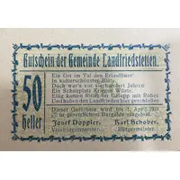 50 Heller Landfriedstetten Blue issue