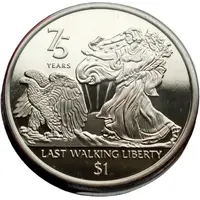 1 Dollar - Elizabeth II Last Walking Liberty Coin