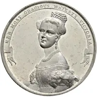 Medal - Victoria Visit to London, J. Ottley, white metal, 51mm