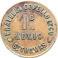 1 Cents Fratelli Copello Et Cia St. Thomas