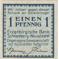 1 Pfennig Erzgebirgische Bank