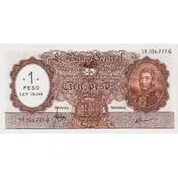1 Peso Overprint on 100 Pesos Default Category Banknotes Americas Argentina Argentina