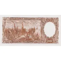 1 Peso Overprint on 100 Pesos Default Category Banknotes Americas Argentina Argentina