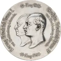 Medal - Friedrich Franz IV. 100th anniversary of the re-acquisition of Wismar, Mecklenburg-Schwerin
