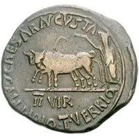 As - Augustus CAESARAVGVSTA C ALLIARIO T VERRIO II VIR