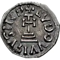 Denier - Louis II and Angelberga