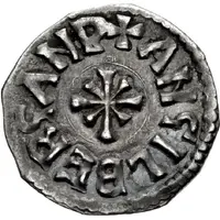 Denier - Louis II and Angelberga