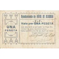 1 Peseta Ráfol de Almunia