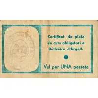 1 Peseta Bellcaire d'Urgell