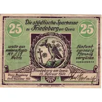 25 Pfennig Städtische Sparkasse