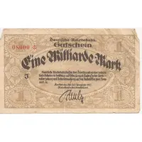 1 000 000 000 Mark Reichsbahndirektion