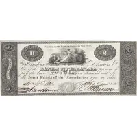 2 Dollars - Bank of Upper Canada Kingston