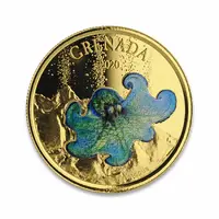 10 Dollars - Elizabeth II Caribbean Reef Octopus, Colourised