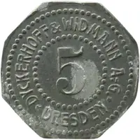 5 Pfennigs - Dresden Dyckerhoff & Widdman A.G.