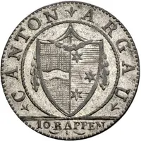 1 Batzen / 10 Rappen pointed shield