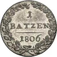 1 Batzen / 10 Rappen pointed shield