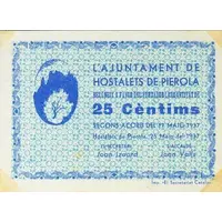 25 Céntimos Hostalets de Pierola